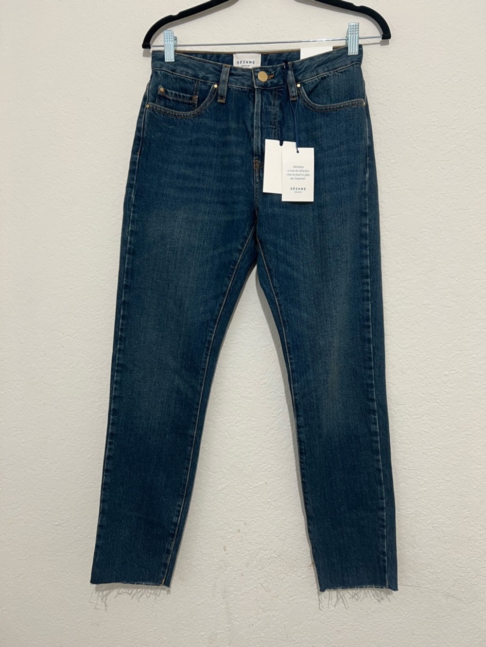 Sezane Raw Hem jeans size 28